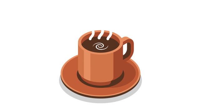 Brown Coffee Cup Saucer.