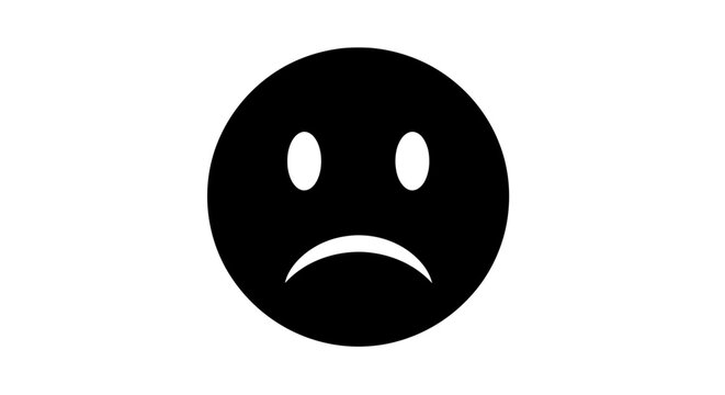 Sad face emoticon expression symbol.