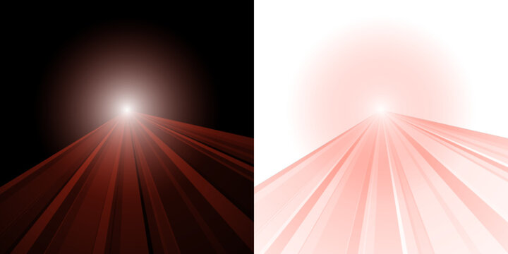 Abstract Red Light Rays Perspective Background Split Screen Design Concept for Digital Art and Futuristic Graphic Projects