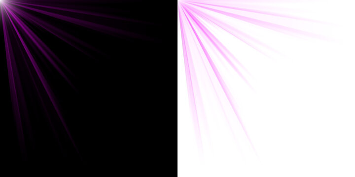 Abstract Purple Light Flare and Pink Jagged Graphic Shape Split Screen Background for Digital Design Projects