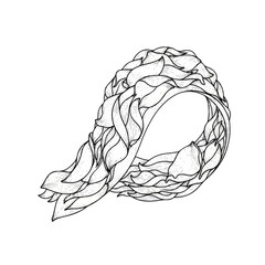 Fototapeta premium Detailed illustration of a braided hair.