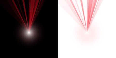 Obraz premium Abstract Red Light Rays and Glowing Sphere Concept for Digital Backgrounds and Futuristic Graphic Design Projects