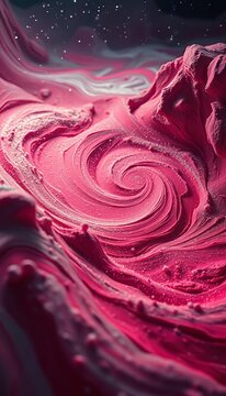 Crimson roux swirls, a molten landscape under a vintage lens, flour dust like starlight,  sauce,  abstract