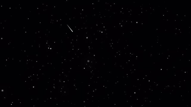 Twinkling stars background animation shooting stars black background flickering starfield 4k for cinematic space visuals and night sky motion graphics.
