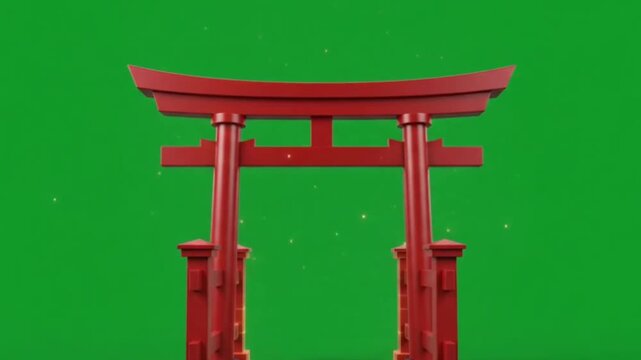 Japanese Red Torii Gate Shinto Sacred Golden Glow
Animation CGI VFX Green Screen Chroma Key 4K