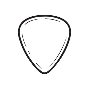 Simple outline of a guitar pick