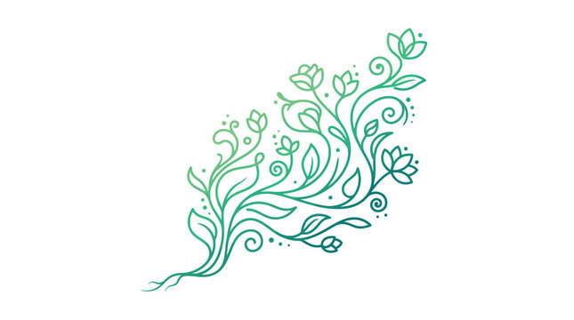 Flowers decorate this elegant design.