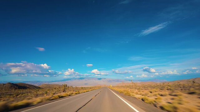 Scenic Desert Road Drive in Southern Nevada