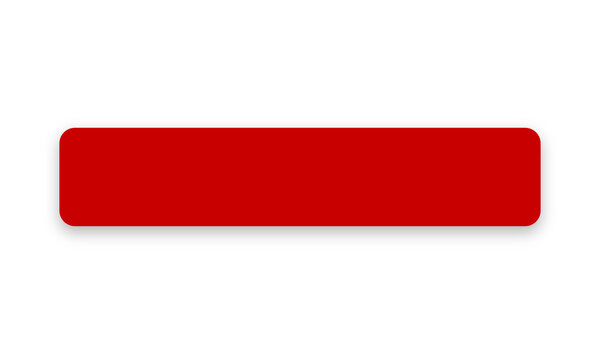 Simple Red Rectangle on Black Background Minimalist Style isolated on Transparent Background
