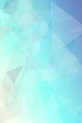 Obraz premium A light blue faceted polygon pattern with soft highlights creates a calm, futuristic abstract background, ideal for websites, flyers, and presentations with copy space.