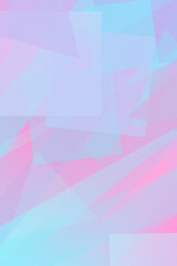 Obraz premium Pastel blue and pink geometric mosaic shapes create a calm, modern abstract background, ideal for flyers, posters, or social media designs with copy space.