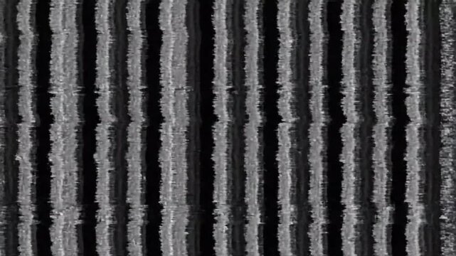 Abstract glitch pattern formation on textured background, digital noise, black and white.