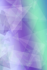 Obraz premium Pastel purple, mint, and teal polygon triangles form a lively faceted gradient, creating a contemporary abstract background for creative banners and web pages.