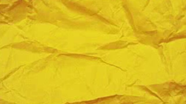 yellow crumpled paper background 4k 