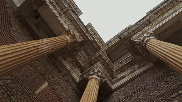 Ancient Roman Gymnasium Ruins At Archaeological Site In Sardis Salihli