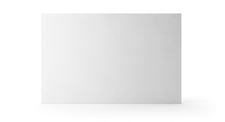 Fototapeta premium A blank white rectangle on a plain white background with subtle shadow