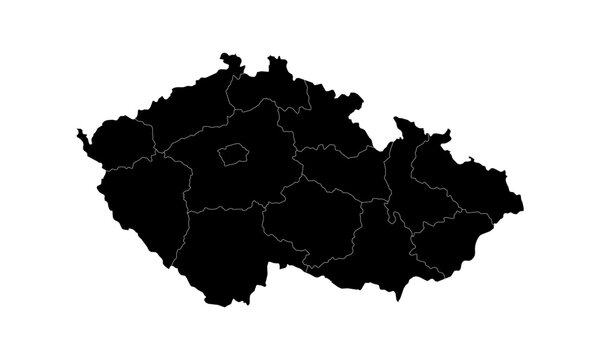 Map of Czech Design Vector