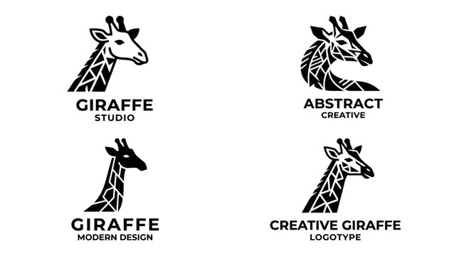 Giraffe Logo Design Modern Icon.