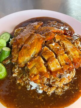 Moo dang Moo Krob Rice