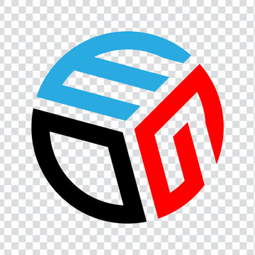 EGD letter logo design with circle shape. EGD circle and cube shape logo design. EGD circle vector logo template white and black colors. EGD monogram, business and real estate logo. Pro Vector