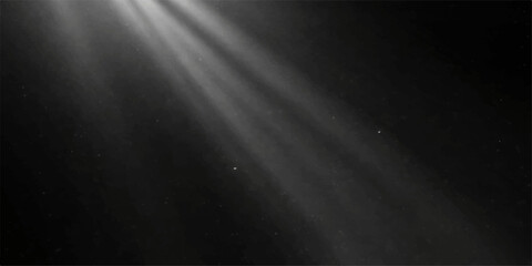 Mysterious volumetric light rays pierce the darkness, creating a dramatic and atmospheric spotlight effect, hinting at hidden depths and unseen energies. © DreamPixel Art
