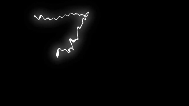 hand drawn 2d storm boom effects on black screen background for vfx compositing loop 4k, Flash FX Energy Overlay, 4k energy cartoon lightning elements, Cartoon electricity Shape Elements HD