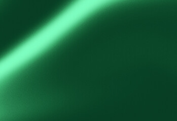 Fototapeta premium Wide emerald green abstract background with soft mint glow, dark blurred curve, and smooth gradient depth for clean visual layouts.
