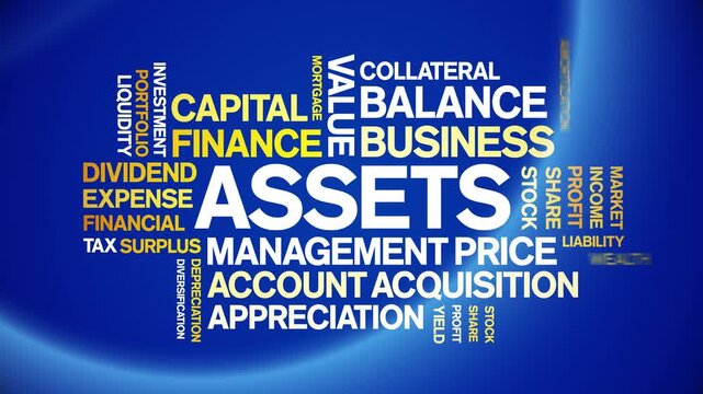 Assets animated word cloud-text design animation tag kinetic typography seamless loop.