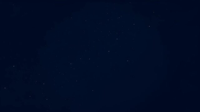 Firework burst in dark blue night sky with glowing particle stars, blue sky celestial background for festive celebration