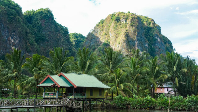 Beautiful Natural Scenery of Rammang-Rammang near Makassar Indonesia