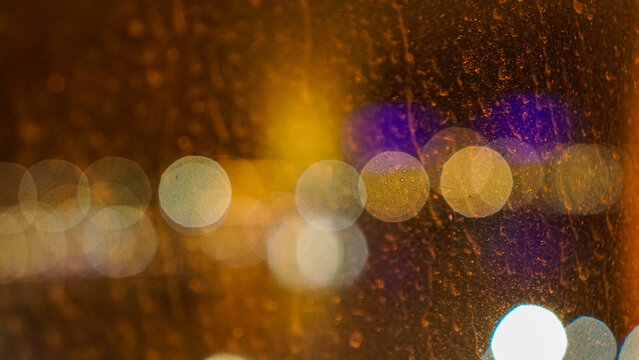 Blurred Night Lights with Bokeh Effect