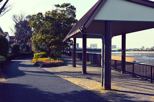 谷津干潟公園の遊歩道