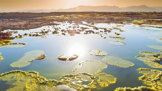 Danakil Desert in Ethiopia. Danakil Depression.