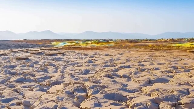 Danakil Desert in Ethiopia. Danakil Depression.