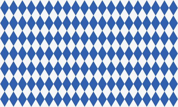 Seamless Bavarian blue and white diamond checkerboard pattern vector, Oktoberfest festival fabric and wallpaper background. EPS 10 . Vector Illustration .