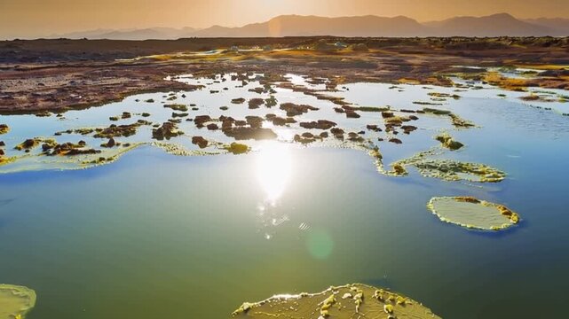 Danakil Desert in Ethiopia. Danakil Depression.