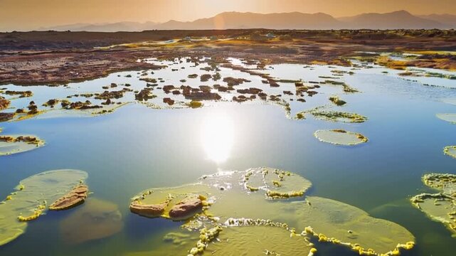 Danakil Desert in Ethiopia. Danakil Depression.