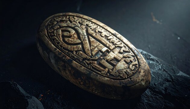 Intricately Carved Viking Age Runic Amulet on Bone