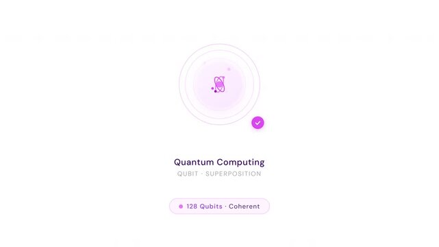 Quantum Computing Animation &mdash; Qubit Processing Next-Gen Technology Motion Graphics 4K
