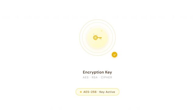 Data Encryption Animation &mdash; Cybersecurity Secure Data Lock Cryptography Motion Graphics 4K