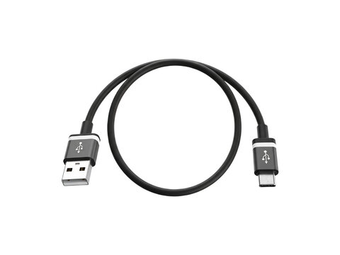 USB to USB C cable with connectors, used for charging and data transfer