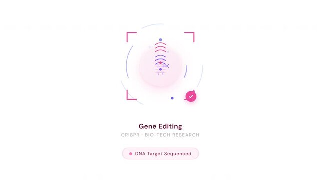 Biotechnology Animation &mdash; DNA Gene Editing Medical Research Innovation Motion Graphics 4K