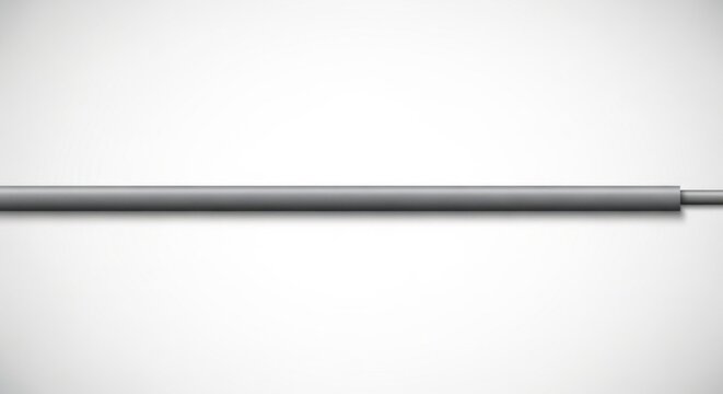 Long gray horizontal pipe on white background.