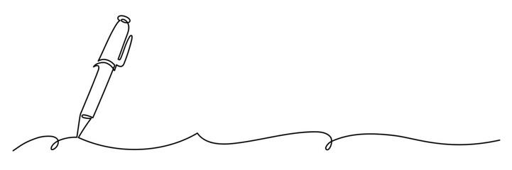 Fototapeta premium Minimal One Line Pen Illustration with Continuous Stroke