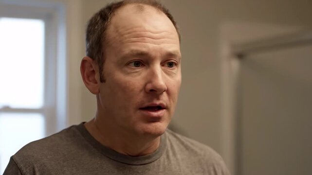 薄毛の悩みを抱える中年男性（頭皮環境・コンプレックス・AGA治療）