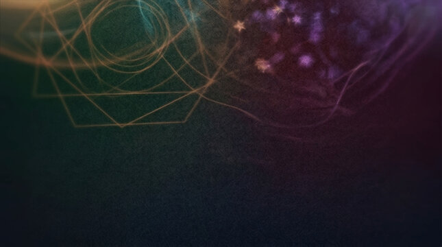 Grunge Geometric Lines And Abstract Smoke Pattern On Dark  Background