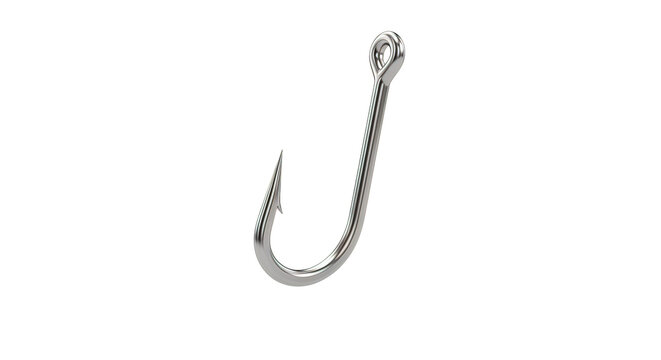Silver Fishing Hook with Sharp Point 1.