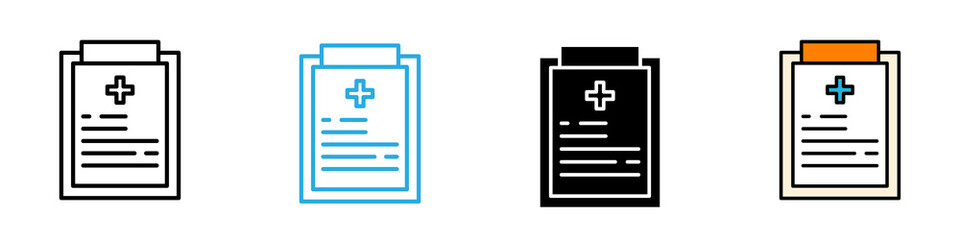 Obraz premium Report multi - style icon design concept