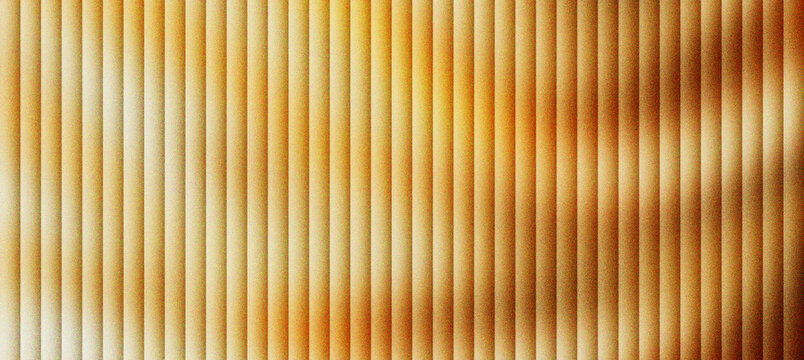 Golden fluted wall panel texture, luxury vertical ribbed wood surface with warm lighting, elegant architectural interior design background, decorative linear wood slats for modern backdrop.