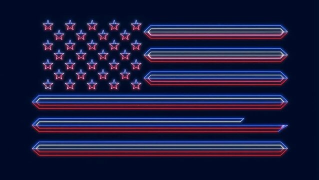 America celebrates independence on 4th July with flag illustration